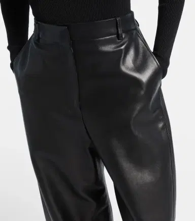 Givenchy High-rise leather barrel-leg pants | Thumbnail 6 Givenchy High-rise leather barrel-leg pants | Thumbnail 6