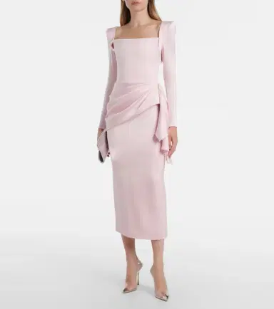 Alex Perry Draped crêpe satin cocktail dress | Thumbnail 2 Alex Perry Draped crêpe satin cocktail dress | Thumbnail 2