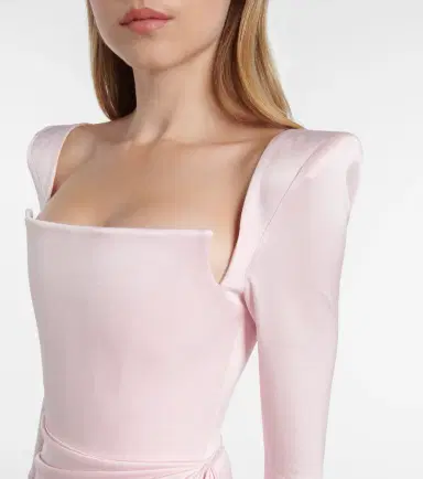 Alex Perry Draped crêpe satin cocktail dress | Thumbnail 4 Alex Perry Draped crêpe satin cocktail dress | Thumbnail 4