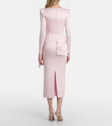 Alex Perry Draped crêpe satin cocktail dress | Thumbnail 5 Alex Perry Draped crêpe satin cocktail dress | Thumbnail 5