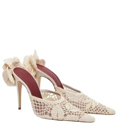 Magda Butrym Crochet and leather mules | Thumbnail 1 Magda Butrym Crochet and leather mules | Thumbnail 1