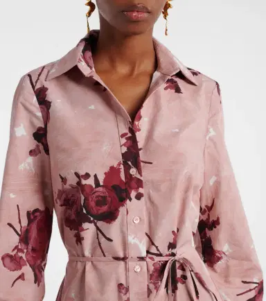 Erdem Floral cotton poplin shirt dress | Thumbnail 3 Erdem Floral cotton poplin shirt dress | Thumbnail 3