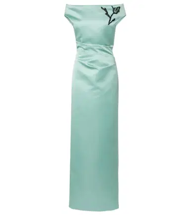Erdem Floral off-shoulder duchesse satin gown | Thumbnail 1 Erdem Floral off-shoulder duchesse satin gown | Thumbnail 1