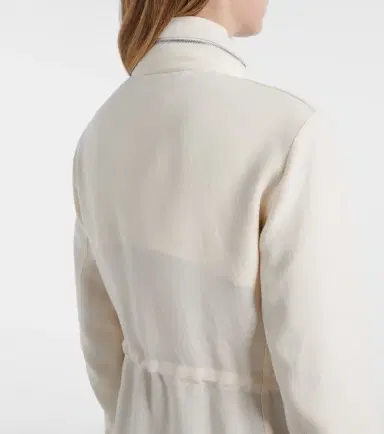 Loro Piana Traveller Mini linen crêpe field jacket | Thumbnail 2 Loro Piana Traveller Mini linen crêpe field jacket | Thumbnail 2
