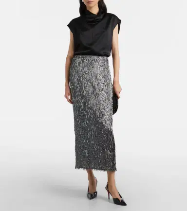 Erdem Sequined high-rise pencil skirt | Thumbnail 4 Erdem Sequined high-rise pencil skirt | Thumbnail 4