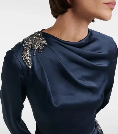 Erdem Crystal-embellished satin cady cocktail dress | Thumbnail 3 Erdem Crystal-embellished satin cady cocktail dress | Thumbnail 3