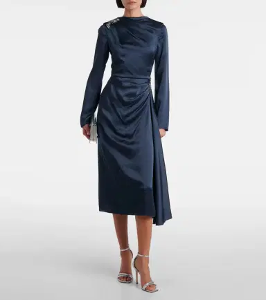 Erdem Crystal-embellished satin cady cocktail dress | Thumbnail 4 Erdem Crystal-embellished satin cady cocktail dress | Thumbnail 4