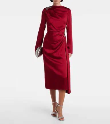 Erdem Crystal-embellished satin cady cocktail dress | Thumbnail 3 Erdem Crystal-embellished satin cady cocktail dress | Thumbnail 3