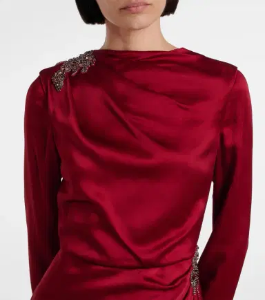 Erdem Crystal-embellished satin cady cocktail dress | Thumbnail 4 Erdem Crystal-embellished satin cady cocktail dress | Thumbnail 4