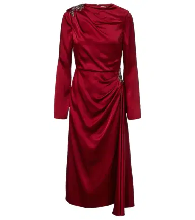 Erdem Crystal-embellished satin cady cocktail dress | Thumbnail 1 Erdem Crystal-embellished satin cady cocktail dress | Thumbnail 1