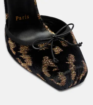 Christian Louboutin Cassia 100 velvet and lamé pumps | Thumbnail 2 Christian Louboutin Cassia 100 velvet and lamé pumps | Thumbnail 2