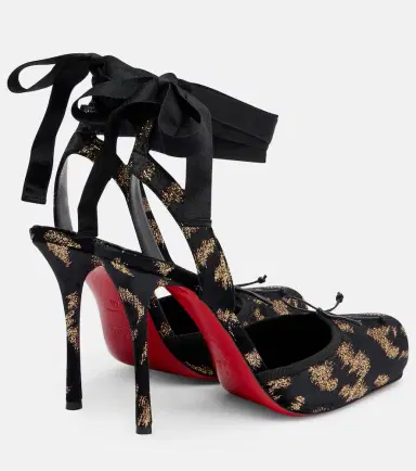Christian Louboutin Cassia 100 velvet and lamé pumps | Thumbnail 3 Christian Louboutin Cassia 100 velvet and lamé pumps | Thumbnail 3