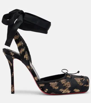 Christian Louboutin Cassia 100 velvet and lamé pumps | Thumbnail 4 Christian Louboutin Cassia 100 velvet and lamé pumps | Thumbnail 4
