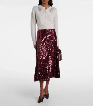 Erdem Embellished cropped alpaca-blend cardigan | Thumbnail 4 Erdem Embellished cropped alpaca-blend cardigan | Thumbnail 4