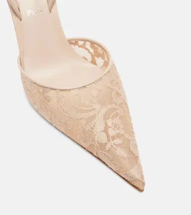 Christian Louboutin Lace slingback pumps | Thumbnail 2 Christian Louboutin Lace slingback pumps | Thumbnail 2