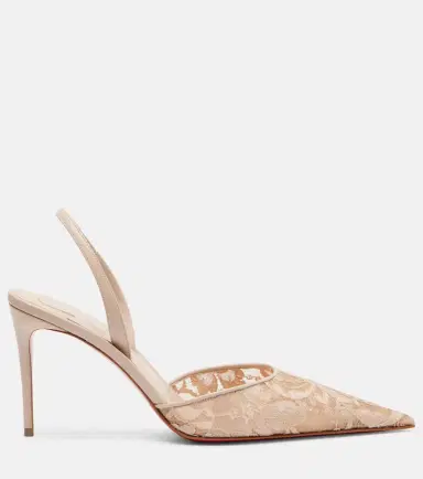 Christian Louboutin Lace slingback pumps | Thumbnail 3 Christian Louboutin Lace slingback pumps | Thumbnail 3