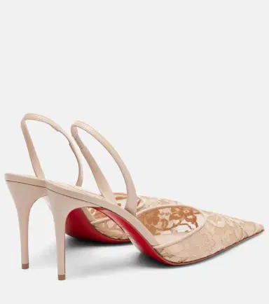 Christian Louboutin Lace slingback pumps | Thumbnail 4 Christian Louboutin Lace slingback pumps | Thumbnail 4
