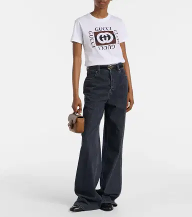 Gucci Interlocking G printed cotton T-shirt | Thumbnail 5 Gucci Interlocking G printed cotton T-shirt | Thumbnail 5
