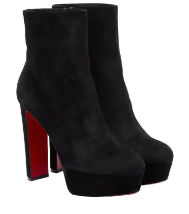 Christian Louboutin Loo Booty 130 suede ankle boots | Thumbnail 1 Christian Louboutin Loo Booty 130 suede ankle boots | Thumbnail 1