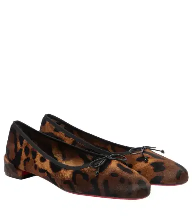 Christian Louboutin Leopard-print calf hair ballet flats | Thumbnail 1 Christian Louboutin Leopard-print calf hair ballet flats | Thumbnail 1