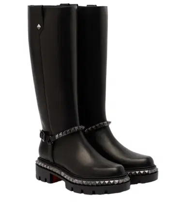 Christian Louboutin Marinetta studded leather knee-high boots | Thumbnail 1 Christian Louboutin Marinetta studded leather knee-high boots | Thumbnail 1