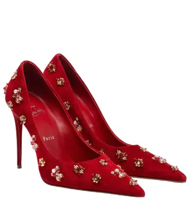 Christian Louboutin Mix Kate 100 embellished suede pumps | Thumbnail 1 Christian Louboutin Mix Kate 100 embellished suede pumps | Thumbnail 1