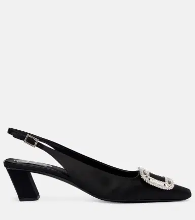 Roger Vivier Belle Vivier 45 satin slingback pumps | Thumbnail 2 Roger Vivier Belle Vivier 45 satin slingback pumps | Thumbnail 2