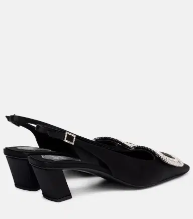 Roger Vivier Belle Vivier 45 satin slingback pumps | Thumbnail 3 Roger Vivier Belle Vivier 45 satin slingback pumps | Thumbnail 3