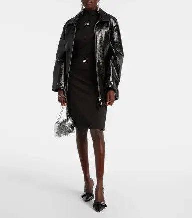 Courreges Courrèges Coated cotton-blend jacket | Thumbnail 3 Courreges Courrèges Coated cotton-blend jacket | Thumbnail 3
