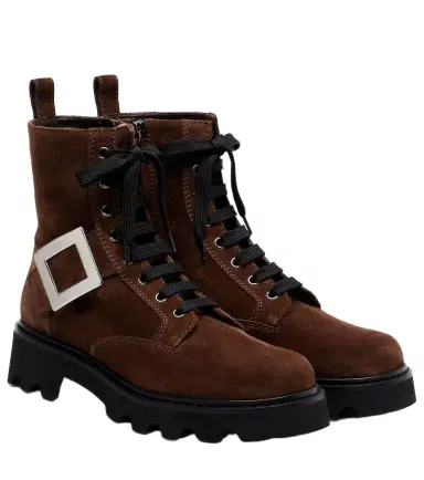 Roger Vivier Suede lace-up ankle boots | Thumbnail 1 Roger Vivier Suede lace-up ankle boots | Thumbnail 1