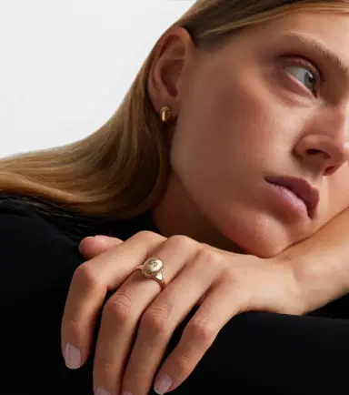 Persée Persée 9kt gold ring with diamond | Thumbnail 4 Persée Persée 9kt gold ring with diamond | Thumbnail 4