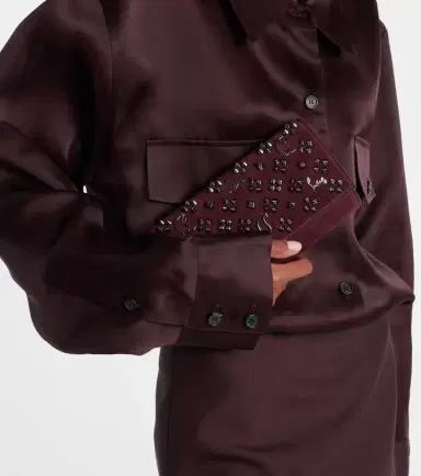 Christian Louboutin Paloma studded suede wallet on chain | Thumbnail 4 Christian Louboutin Paloma studded suede wallet on chain | Thumbnail 4