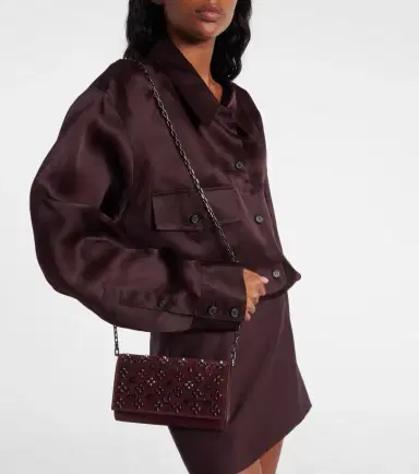 Christian Louboutin Paloma studded suede wallet on chain | Thumbnail 6 Christian Louboutin Paloma studded suede wallet on chain | Thumbnail 6