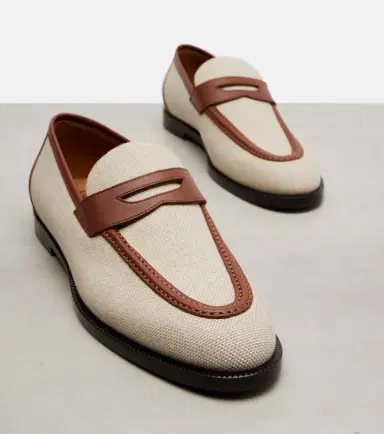 Loro Piana Sergio leather-trimmed penny loafers | Thumbnail 2 Loro Piana Sergio leather-trimmed penny loafers | Thumbnail 2