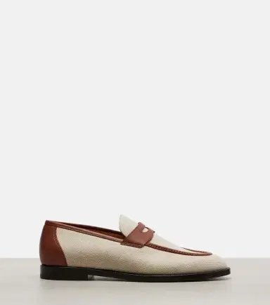 Loro Piana Sergio leather-trimmed penny loafers | Thumbnail 4 Loro Piana Sergio leather-trimmed penny loafers | Thumbnail 4