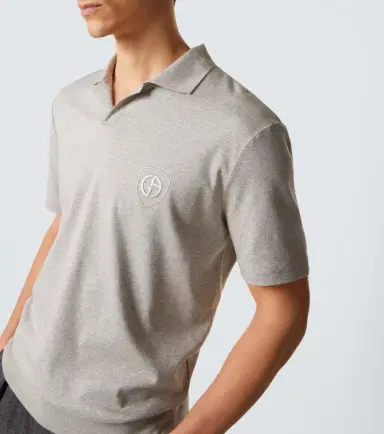 Giorgio Armani Cotton jersey polo shirt | Thumbnail 5 Giorgio Armani Cotton jersey polo shirt | Thumbnail 5