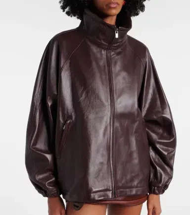 Magda Butrym Oversized leather bomber jacket | Thumbnail 2 Magda Butrym Oversized leather bomber jacket | Thumbnail 2