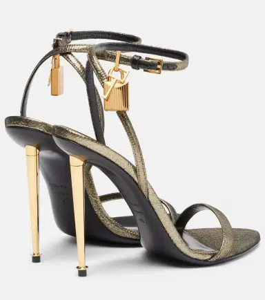 Tom Ford Padlock 105 metallic sandals | Thumbnail 4 Tom Ford Padlock 105 metallic sandals | Thumbnail 4