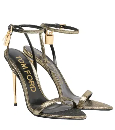 Tom Ford Padlock 105 metallic sandals | Thumbnail 1 Tom Ford Padlock 105 metallic sandals | Thumbnail 1