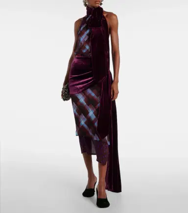 Dries Van Noten Checked scarf-detail halterneck top | Thumbnail 5 Dries Van Noten Checked scarf-detail halterneck top | Thumbnail 5