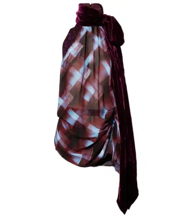Dries Van Noten Checked scarf-detail halterneck top | Thumbnail 1 Dries Van Noten Checked scarf-detail halterneck top | Thumbnail 1