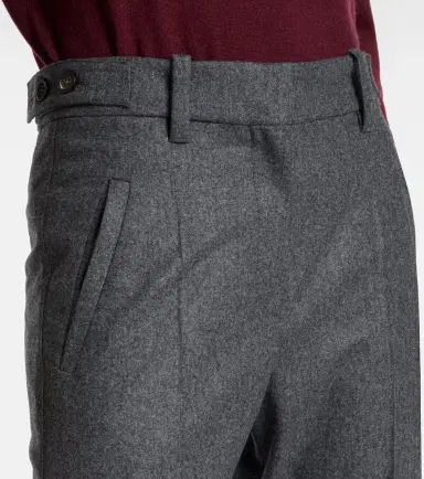 Brunello Cucinelli Pleated virgin wool straight pants | Thumbnail 2 Brunello Cucinelli Pleated virgin wool straight pants | Thumbnail 2