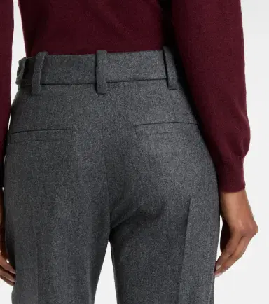 Brunello Cucinelli Pleated virgin wool straight pants | Thumbnail 3 Brunello Cucinelli Pleated virgin wool straight pants | Thumbnail 3