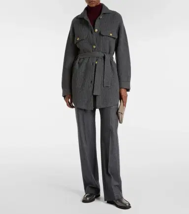 Brunello Cucinelli Pleated virgin wool straight pants | Thumbnail 4 Brunello Cucinelli Pleated virgin wool straight pants | Thumbnail 4