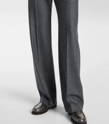 Brunello Cucinelli Pleated virgin wool straight pants | Thumbnail 5 Brunello Cucinelli Pleated virgin wool straight pants | Thumbnail 5