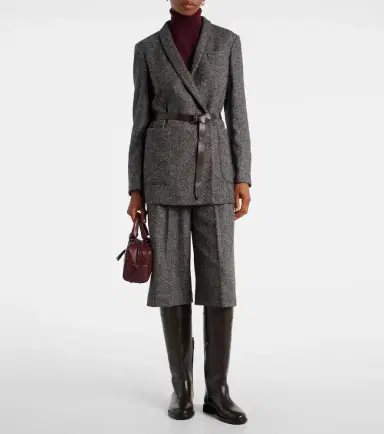 Brunello Cucinelli Herringbone wool-blend shorts | Thumbnail 4 Brunello Cucinelli Herringbone wool-blend shorts | Thumbnail 4