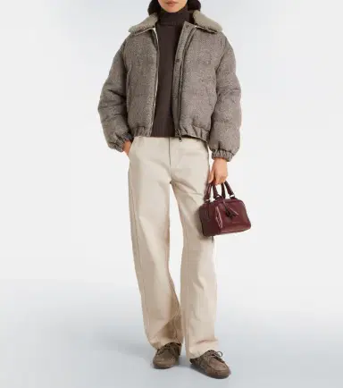 Brunello Cucinelli Wool-blend down jacket | Thumbnail 2 Brunello Cucinelli Wool-blend down jacket | Thumbnail 2