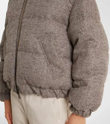 Brunello Cucinelli Wool-blend down jacket | Thumbnail 5 Brunello Cucinelli Wool-blend down jacket | Thumbnail 5