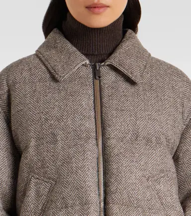 Brunello Cucinelli Wool-blend down jacket | Thumbnail 6 Brunello Cucinelli Wool-blend down jacket | Thumbnail 6