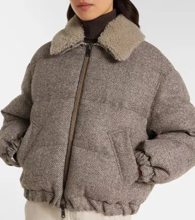 Brunello Cucinelli Wool-blend down jacket | Thumbnail 8 Brunello Cucinelli Wool-blend down jacket | Thumbnail 8